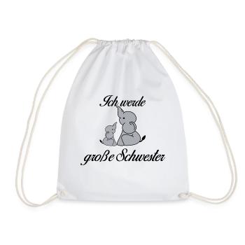 Große Schwester - Turnbeutel - Weiß - Vorne