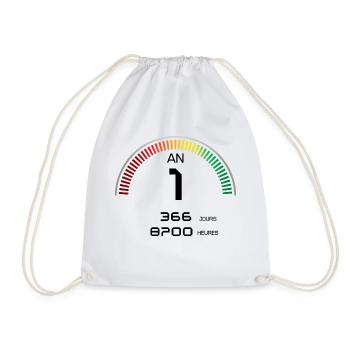 Anniversaire 1 an Compteur - Sac de sport léger - blanc - Devant