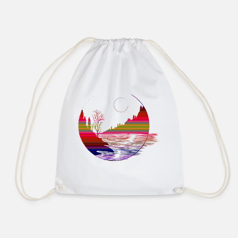 Paysages de forme géométrique - Sac de sport léger - blanc