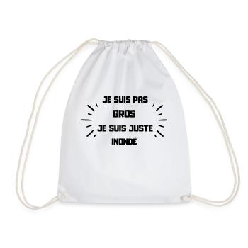je suis pas gros je suis juste inondé - Sac de sport léger - blanc - Devant