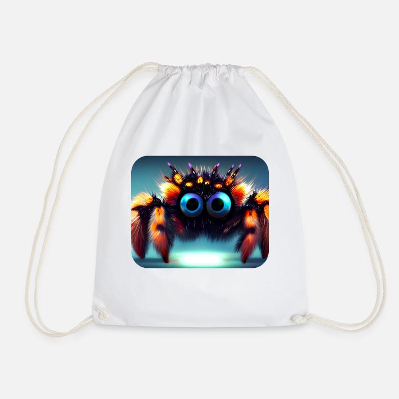 Arachnid - Drawstring Bag - white