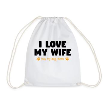 Dog Hund - Drawstring Bag - white - Front