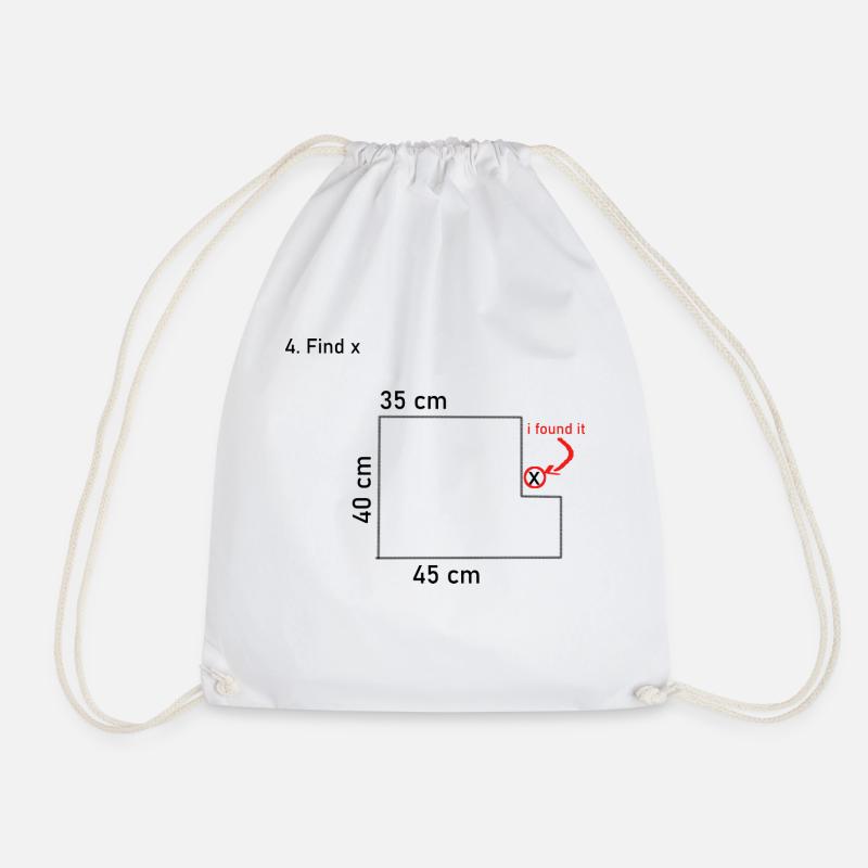 Mathematik Mathe Witz Geschenk Geschenkidee Nerdy - Turnbeutel - Weiß