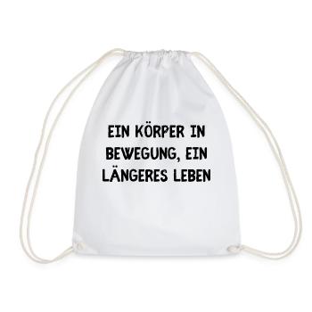Körper Bewegung - Turnbeutel - Weiß - Vorne