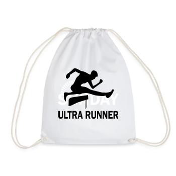 Biking Running Marathon Triathlon Bike - Drawstring Bag - white - Front