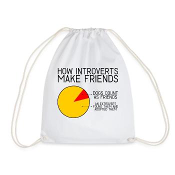 Comment les introvertis se font des amis 1 - Sac de sport léger - blanc - Devant