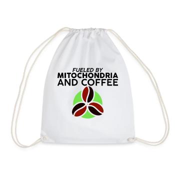 Fueled By Mitochondria And Coffee - Turnbeutel - Weiß - Vorne