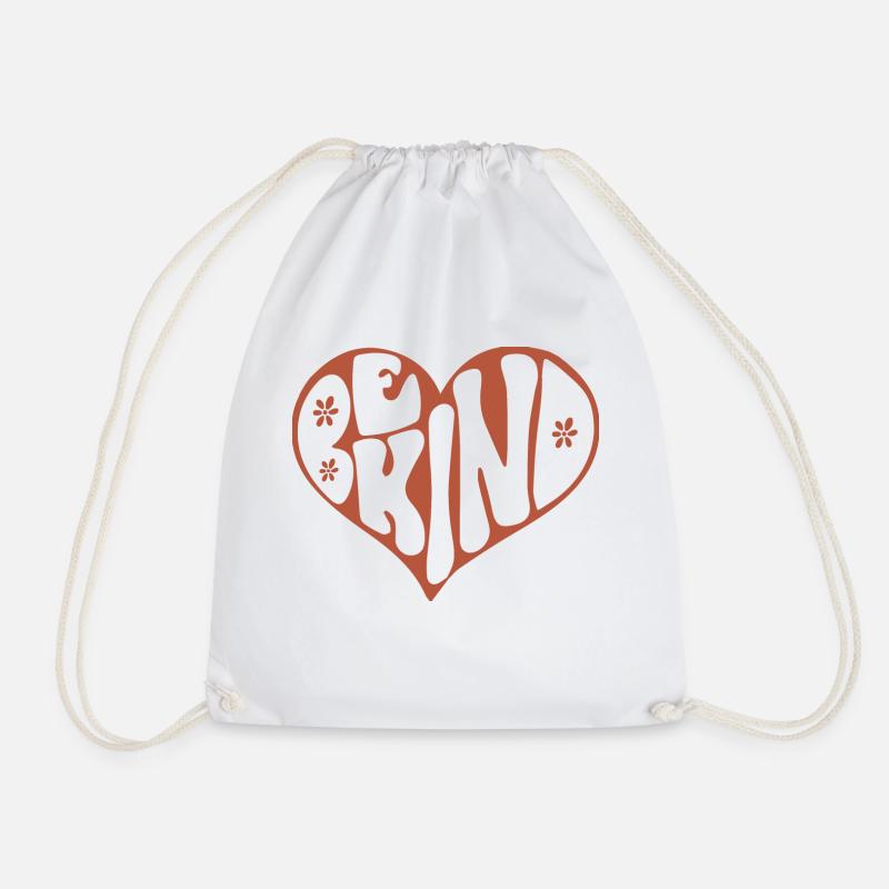 Be Kind Funny Heart - Turnbeutel - Weiß