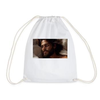 Sleeping man - Drawstring Bag - white - Front