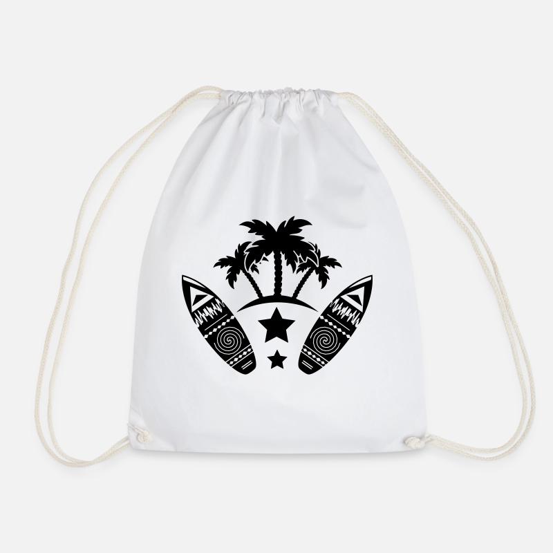 surf design - Turnbeutel - Weiß