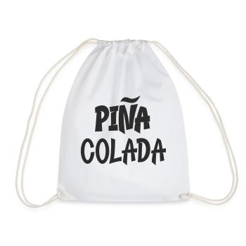 Pina Colada Schriftzug Mittelamerika Südamerika - Turnbeutel - Weiß - Vorne
