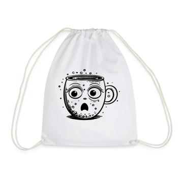 Shock Cup - Drawstring Bag - white - Front