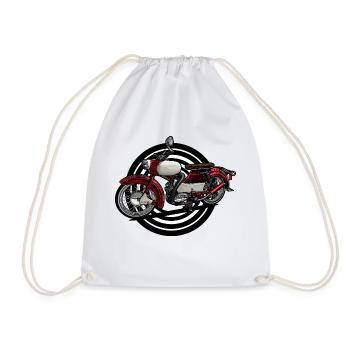 Moineau (rouge) // Illustration - Sac de sport léger - blanc - Devant
