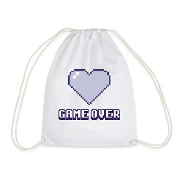 Game Over Coeur violet - Sac de sport léger - blanc - Devant