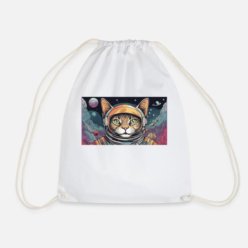 space cat - Turnbeutel - Weiß