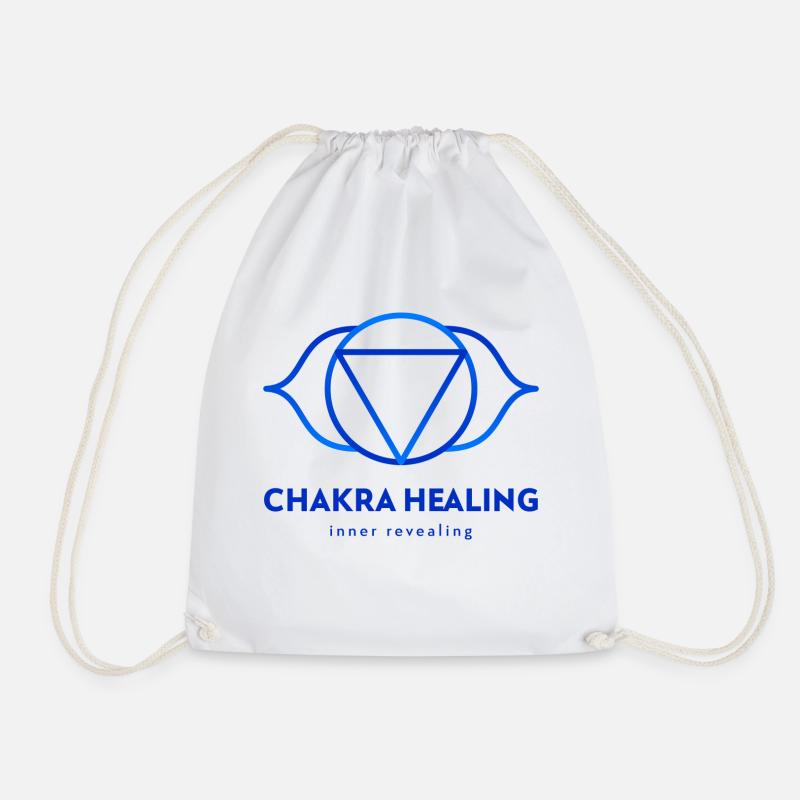 Third Eye Chakra - Drawstring Bag - white