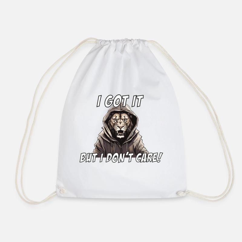 I got it but I don´t care - Drawstring Bag - white