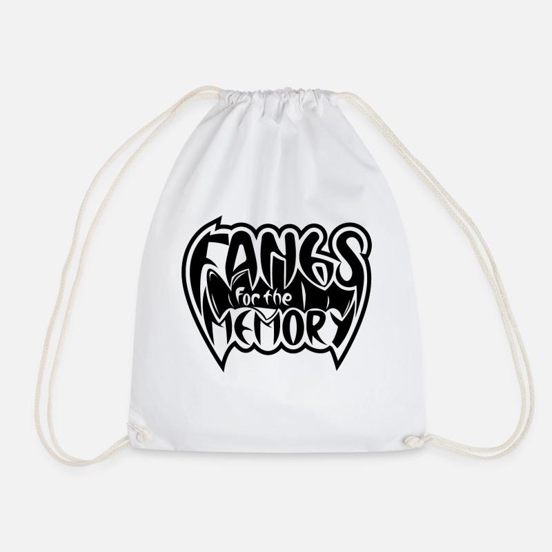 Fangs for the Memory - Drawstring Bag - white
