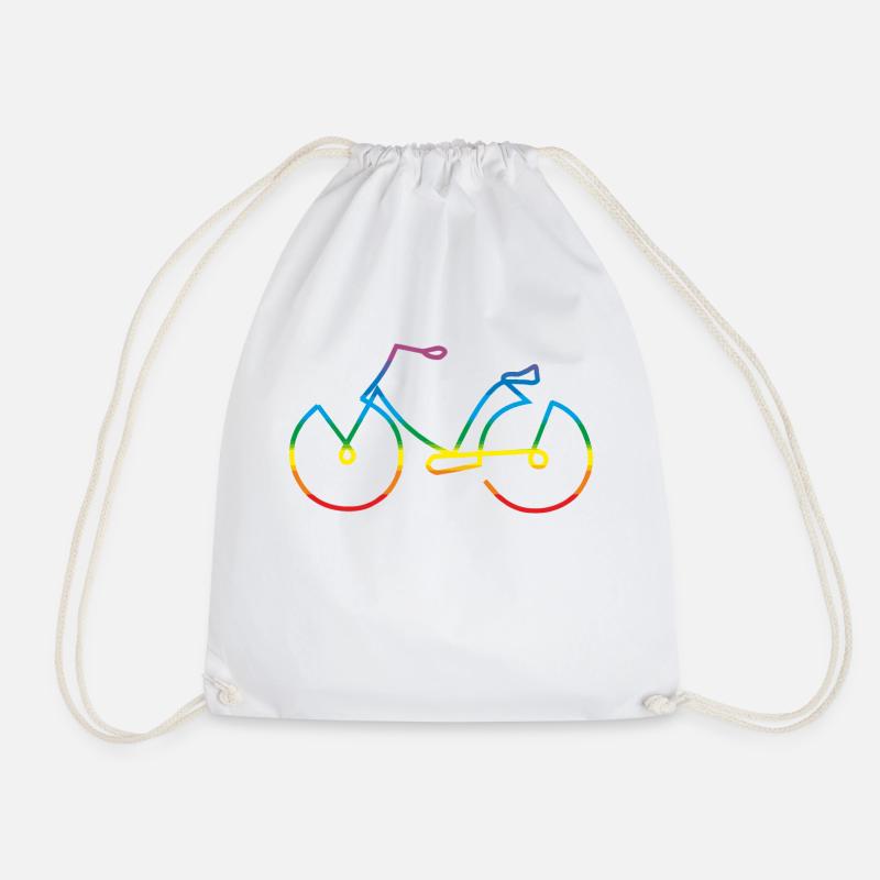Fahrrad - Turnbeutel - Weiß