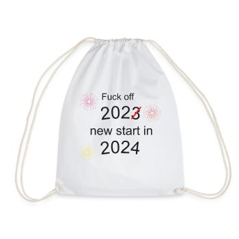 New Start in 2024 - Turnbeutel - Weiß - Vorne