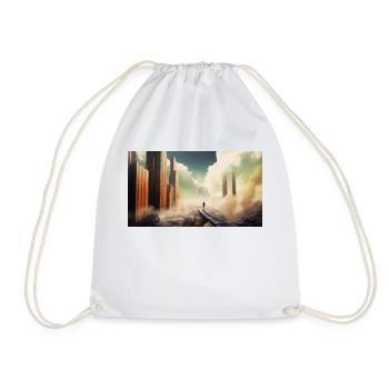 Ligne d’horizon vue du ciel - Sac de sport léger - blanc - Devant