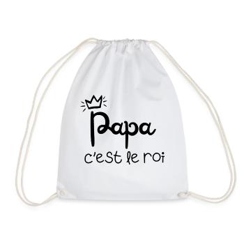 Daddy is the king - Drawstring Bag - white - Front