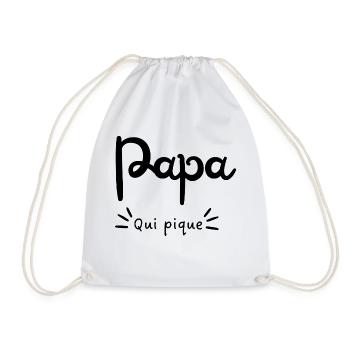 Dad who stings - Drawstring Bag - white - Front