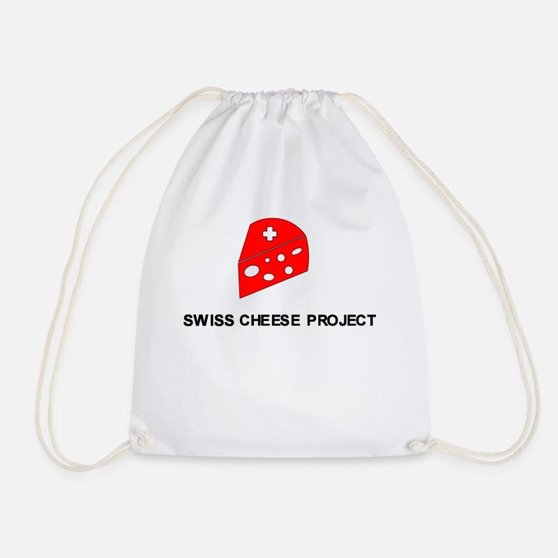 Schweizer Käse-Projekt - Turnbeutel - Weiß