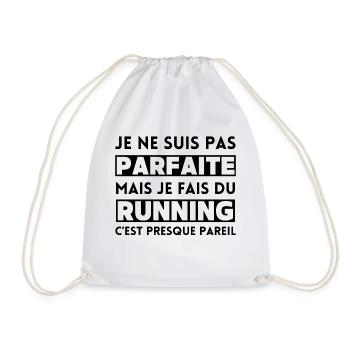 Je ne suis pas parfaite mais je fais du running - Sac de sport léger - blanc - Devant