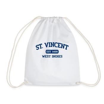 Saint Vincent - Kingstown - Caribbean - West Indies - Drawstring Bag - white - Front