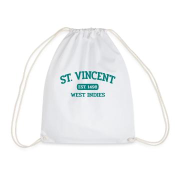 Saint Vincent - Kingstown - Caribbean - West Indies - Drawstring Bag - white - Front