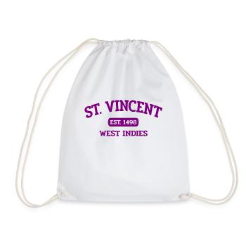 Saint Vincent - Kingstown - Caribbean - West Indies - Drawstring Bag - white - Front