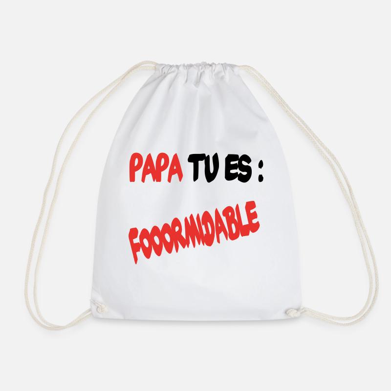 Dad, you're great - Drawstring Bag - white
