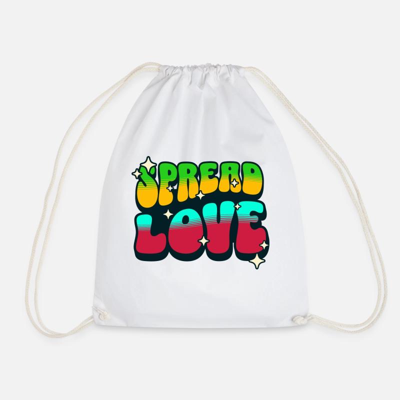 Spread love retro - Turnbeutel - Weiß