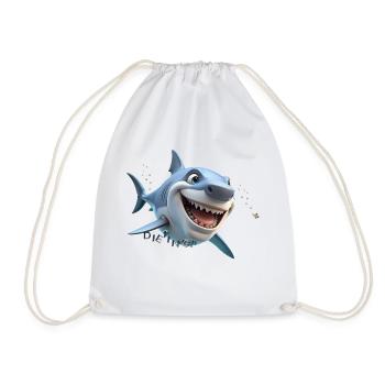 Requin diététique - Sac de sport léger - blanc - Devant