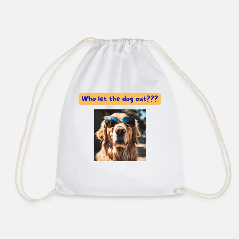 Labrador, Who let the dog out - Turnbeutel - Weiß