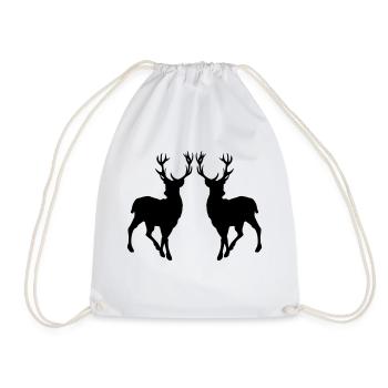 Silhouette de cerf 02 - Sac de sport léger - blanc - Devant