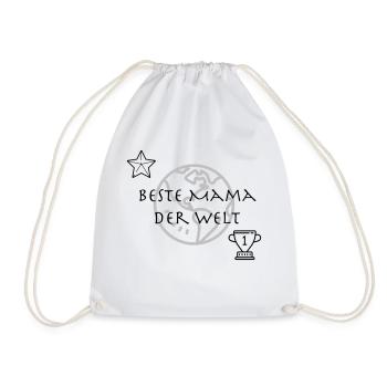 Best Mom in the World Gift Idea - Drawstring Bag - white - Front