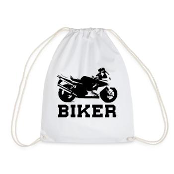 Mottorrad Biker - Drawstring Bag - white - Front