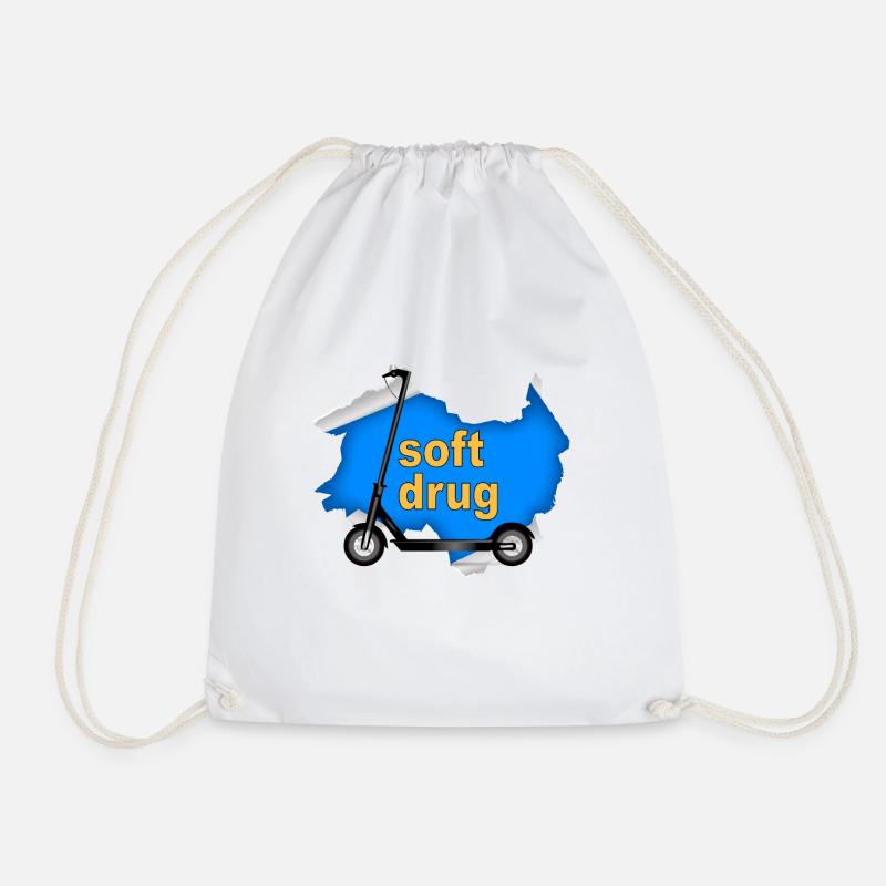 Scooter - Drawstring Bag - white