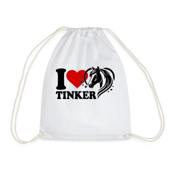 J’adore le cheval Tinker - Sac de sport léger - blanc - Devant