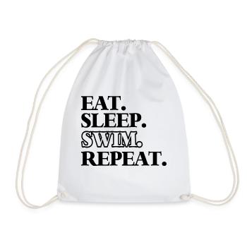 Swimming Water Sports - Drawstring Bag - white - Front
