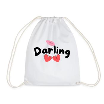 Darling I love you - Drawstring Bag - white - Front