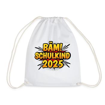 Bäähm Schulkind 2025 - Turnbeutel - Weiß - Vorne