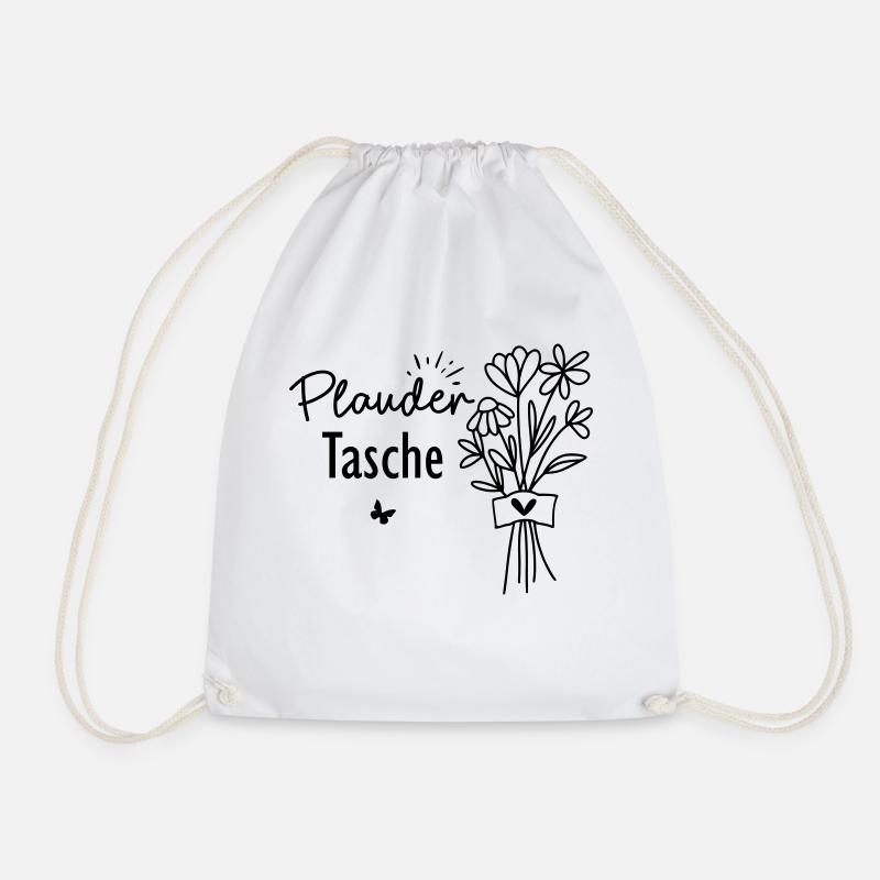 Plauder Tasche - Turnbeutel - Weiß