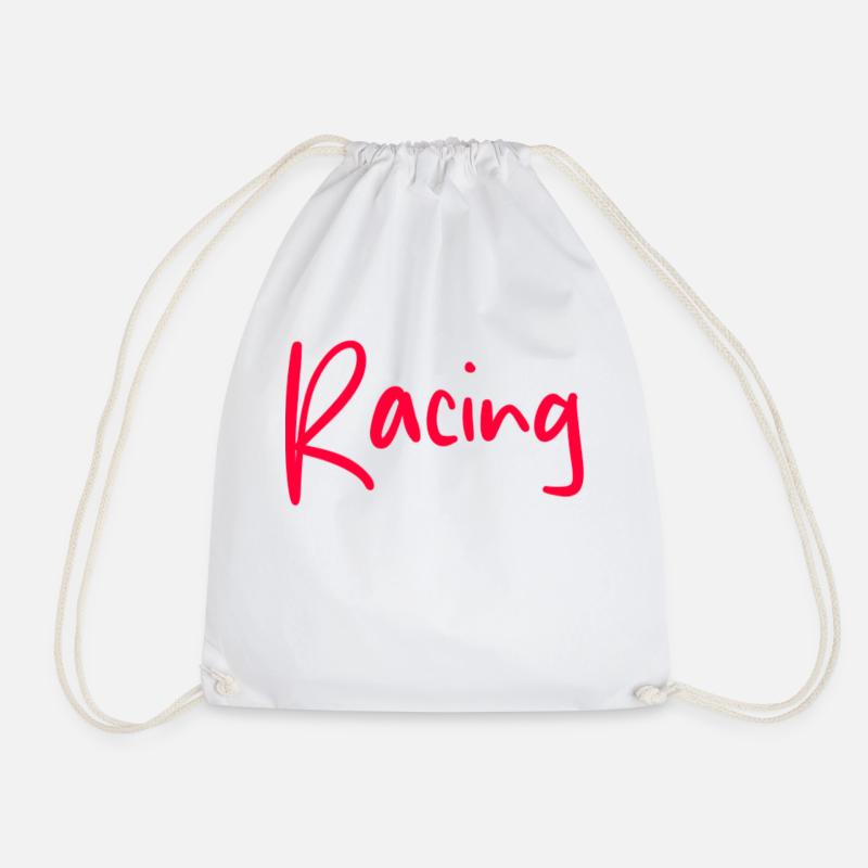 Racing - Drawstring Bag - white