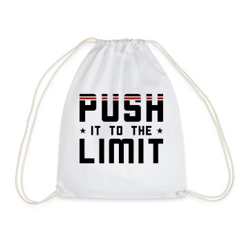 Push it to the limit - Drawstring Bag - white - Front