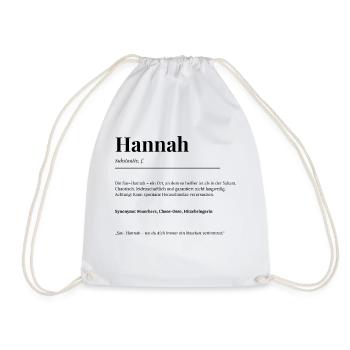 Hannah - Turnbeutel - Weiß - Vorne