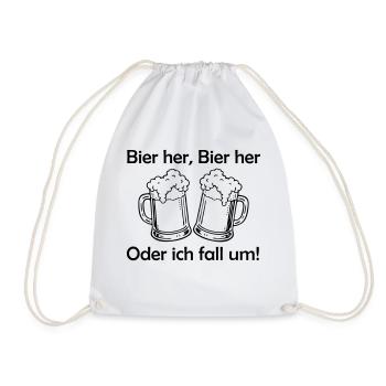 Bienen hier, Bienen hier - oder ich fall um! - Turnbeutel - Weiß - Vorne