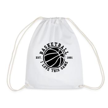 Basket-ball - i love this game - Sac de sport léger - blanc - Devant